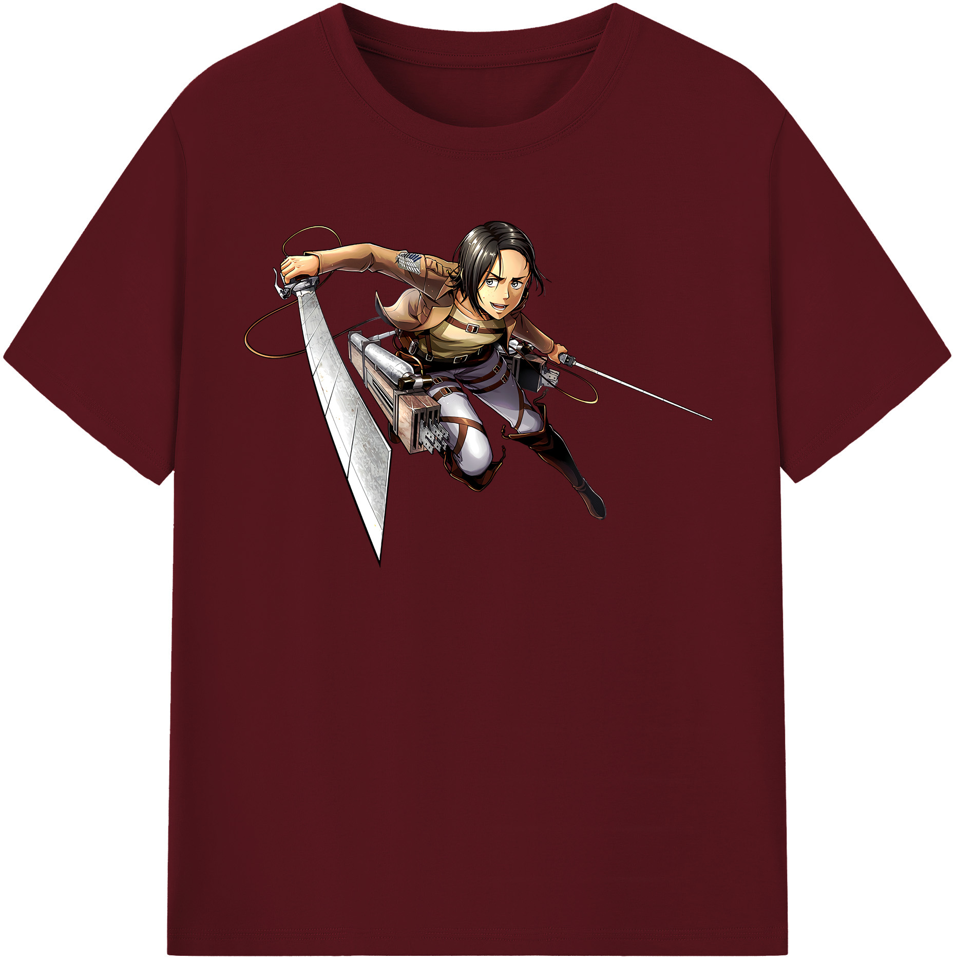 （画像用） 進撃の巨人 Attack on Titan 綿100％半袖Tシャツ（フロントプリント）